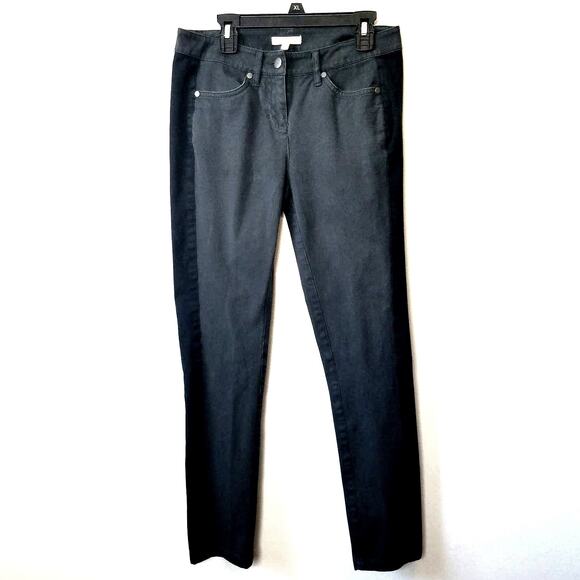 EILEEN FISHER Two Tone Black Gray Skinny Jeans Organic Cotton Stretch Size PP - Picture 1 of 10
